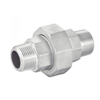 Raccord 3 pièces BSP60° inox 316 conique mâle mâle 1/4"