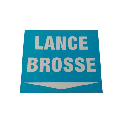 Panneau " brosse " 280x230mm bleu