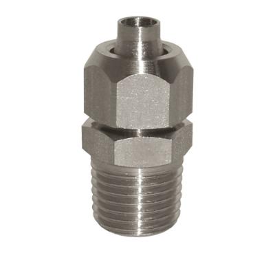 Raccord à coiffe droit inox 316 mâle 3/8" - femelle DN12